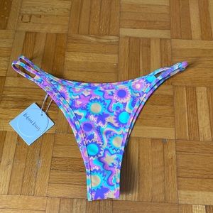 Kulani Kinis mint melody twin strap bikini bottom, **defective** strap twisted